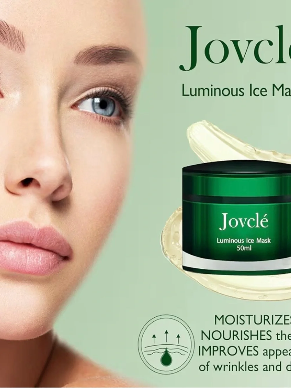Luminous Ice Facial Mask 50mL Hydrating Gel Centella Ginseng EXP‎ 7/27